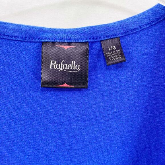 RAFAELLA Blue Eyelet Sheer Sleeveless Scoop Neck Top - Picture 3 of 9
